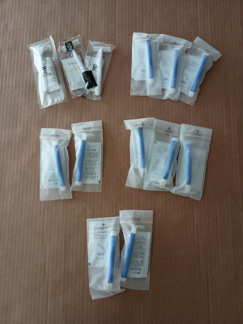13 individually wrapped disposable razors